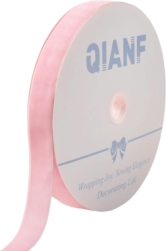 Vintage Pink Velvet Ribbon, 1 Inch X 25Yd