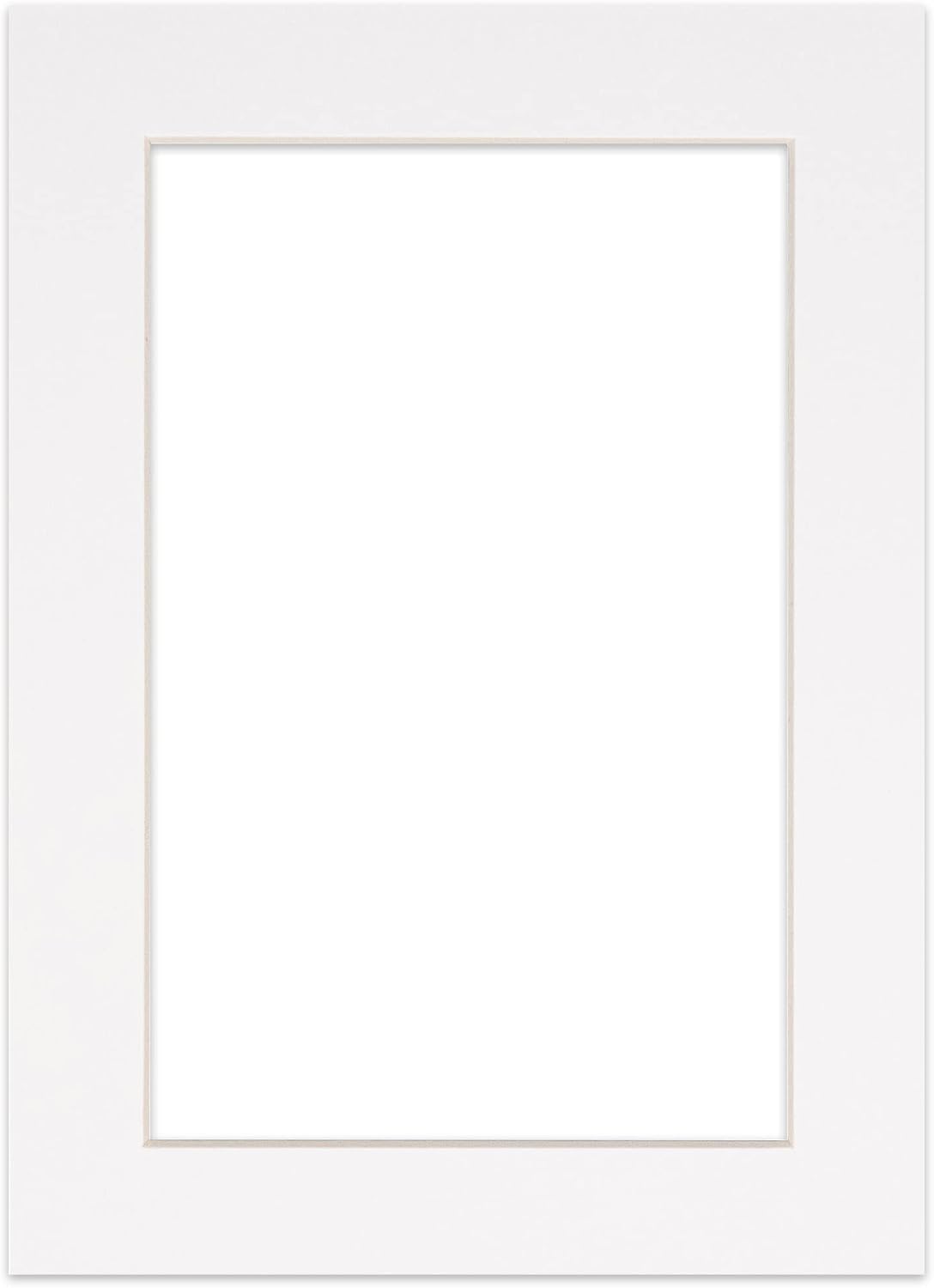 6x8 Mat for 8x10 Frame - Precut Mat Board Acid-Free White 6x8 Photo Matte Made to Fit a 8x10 Picture Frame, Premium Matboard for Family Photos, Show Kits, Art, Picture Framing, Pack of 1 Mat