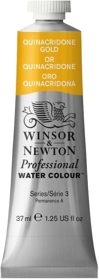 Winsor & Newton Professional Water Colour Paint, 1.25-oz Tube, Quinacridone Gold