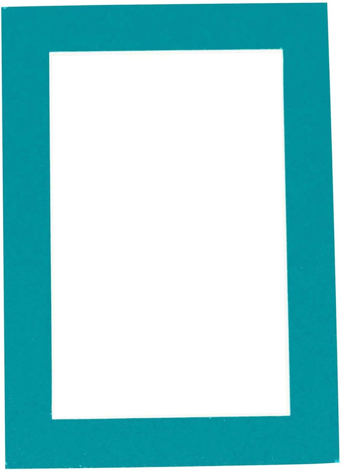 8x10 Mat Bevel Cut for 5x8 Photos - Acid Free Teal Blue Precut Matboard - For Pictures, Photos, Framing - 4-ply Thickness