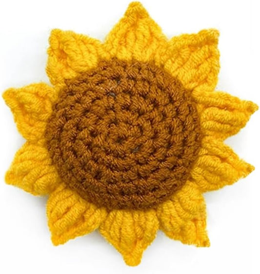 Sunflower Pin Cushion, Handmade Knitted Pincushions, Cute Pin Cushions Needle Holders for Sewing Quilting Accessory, DIY Crafts or Patchwork Decor