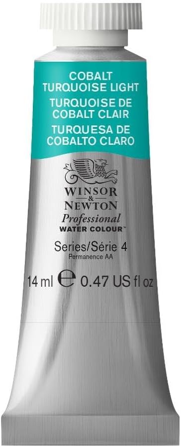Winsor & Newton Professional Water Colour Paint, 0.47-oz Tube, Cobalt Turquoise Light