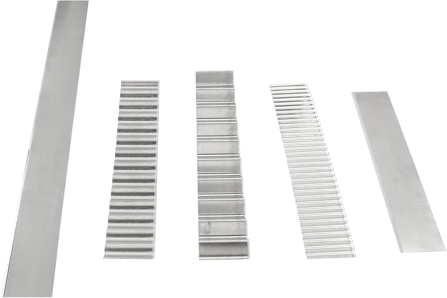 Litoexpe 5pcs Polymer Clay Cutters, Carbon Steel Clay Slicer Blade Set, Flexible Polymer Clay Cutting Slicing Tools for Clay DIY, Sculpting Modelling （Straight and Wave）