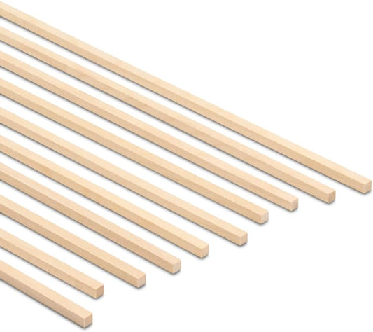 Wood Square Dowel Rods 3/16-inch x 36 Pack of 250 Wooden Craft Sticks for Crafts and Woodworking by Woodpeckers