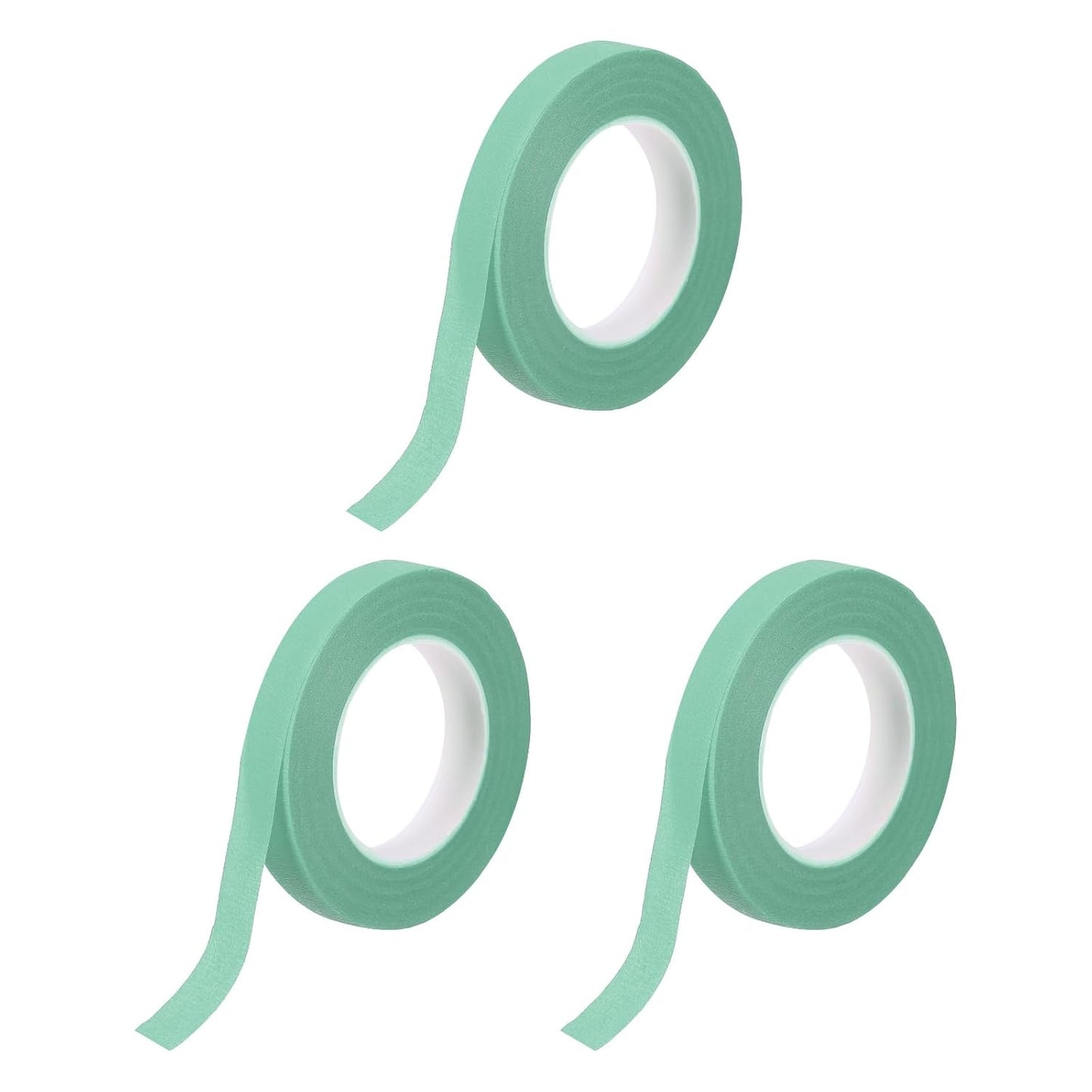 MECCANIXITY 3 Rolls Floral Tapes, 30 Yard x 1/16 in Florist Crepe Flowers Bouquets Tape Adhesive Waterproof for Flower Arranging Wrapping, Turquoise