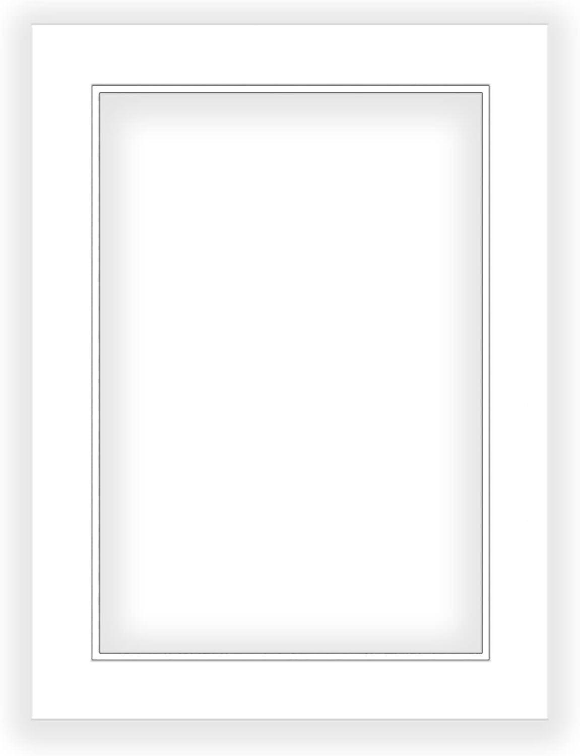 Poster Palooza 5x7 Mat for 4x6 Photo - Precut White on White Double Mat Picture Matboard for Frames Measuring 5 x 7 Inches - Bevel Cut Matte to Display Art Measuring 4 x 6 Inches - Acid Free ONE MAT