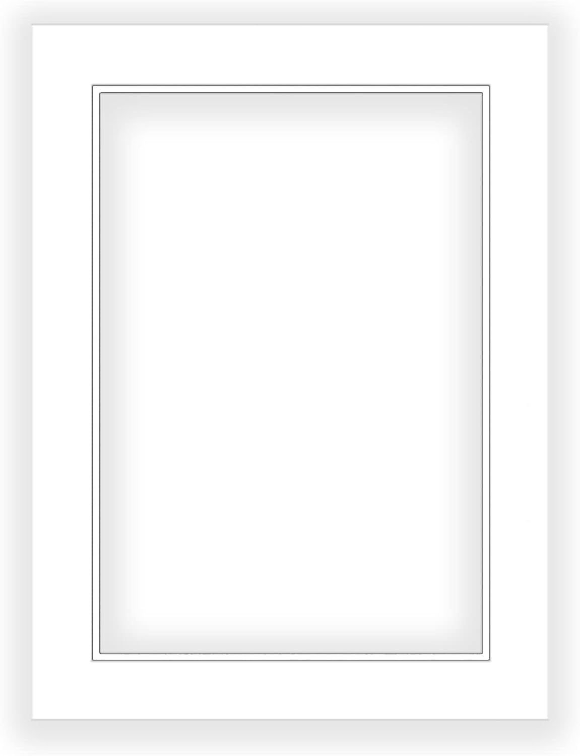 11x14 Mat for 8.5x11 Photo - Precut White on White Double Mat Picture Matboard for Frames Measuring 11 x 14 Inches - Bevel Cut Matte to Display Art Measuring 8.5 x 11 Inches - Acid Free ONE MAT
