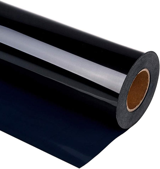 guangyintong Heat Transfer Vinyl Black HTV Rolls, 12" x 12ft Black Iron on Vinyl for T-Shirts, Matte Surface Black HTV Vinyl for All Cutter Machine Easy to Cut & Weed for Heat Vinyl DIY Design