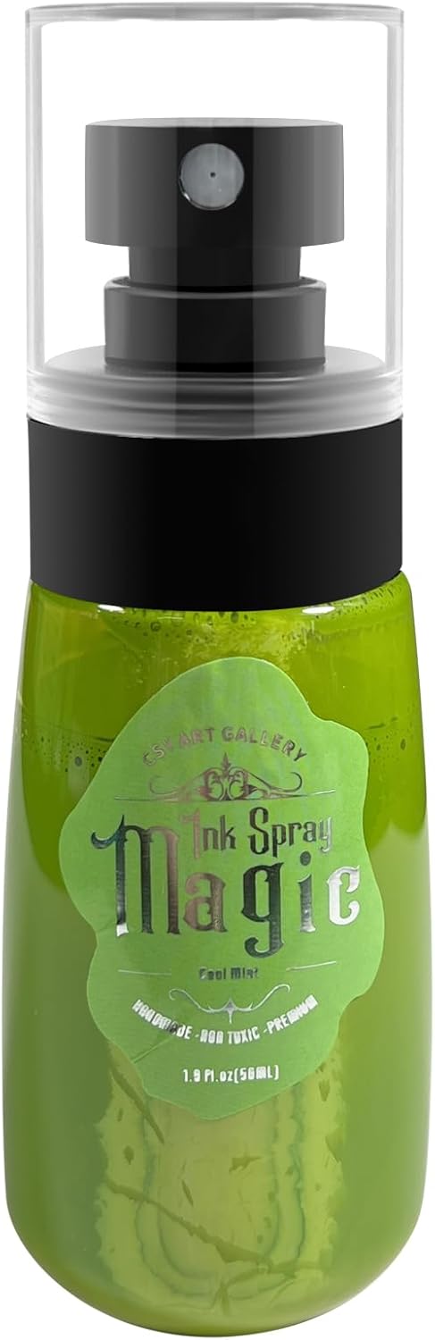 CSY rt Gallery Mixed Media Magic Oxide Ink Art Spray -1.9 oz Acrylic Paint Water-Based and Light Fast Painting Spary Set (Cool Mint)