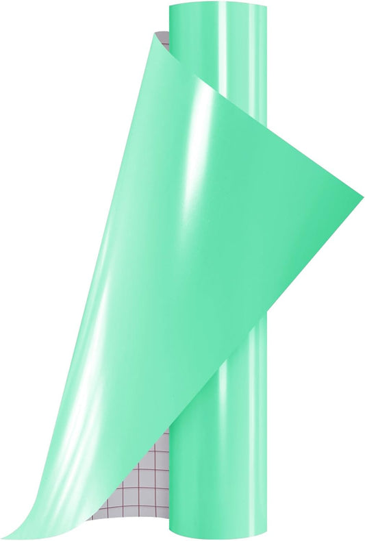 Ant Smart Adhesive Permanent Vinyl Compatible with Cricut Explore and Maker Series Without Cutting Mats, Create DIY Projects, Decals, Stickers & More (Mint, 13inch x 5ft)