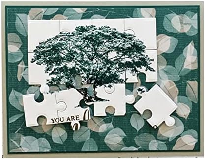 Square Jigsaw Puzzle Cutting Dies,Love Heart Jigsaw Puzzle Die Cuts Metal Embossing Stencils Template Mould for Card Scrapbooking and DIY Craft Album Paper Card Decor