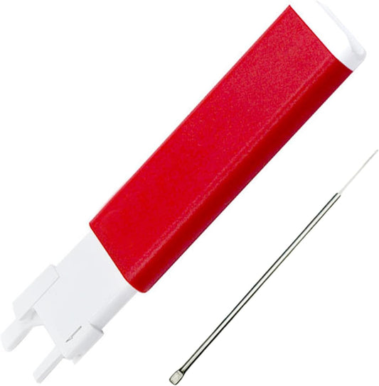 YICBOR Upgraded Automatic Sewing Machine Needle Threader with Strong Magnet, Stitch Insertion Tool with 1pcs Replacement Hooks Quick for Industrial Single Lockstitch Sewing Machine(red)