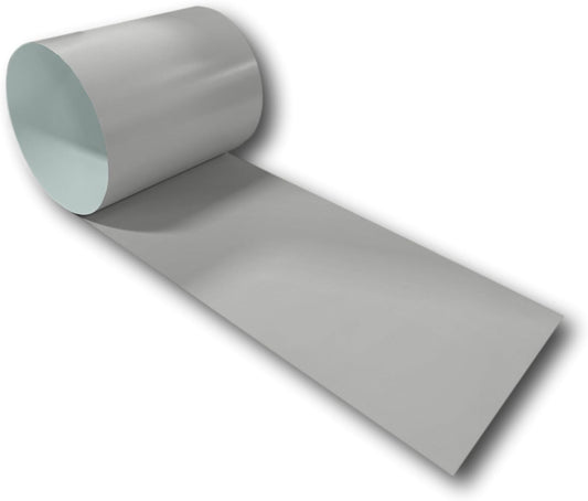 Eagle 1: 24 Gauge KYNAR 500 Sheet Metal Flashing Rolls-10 FT Long-Heavy Duty Pre-Finished Rolls-Commercial Grade-Roofing Flashing, Fascia Cover, Coping Cap-Multiple Sizes (18" x 10 FT, Ash Gray)