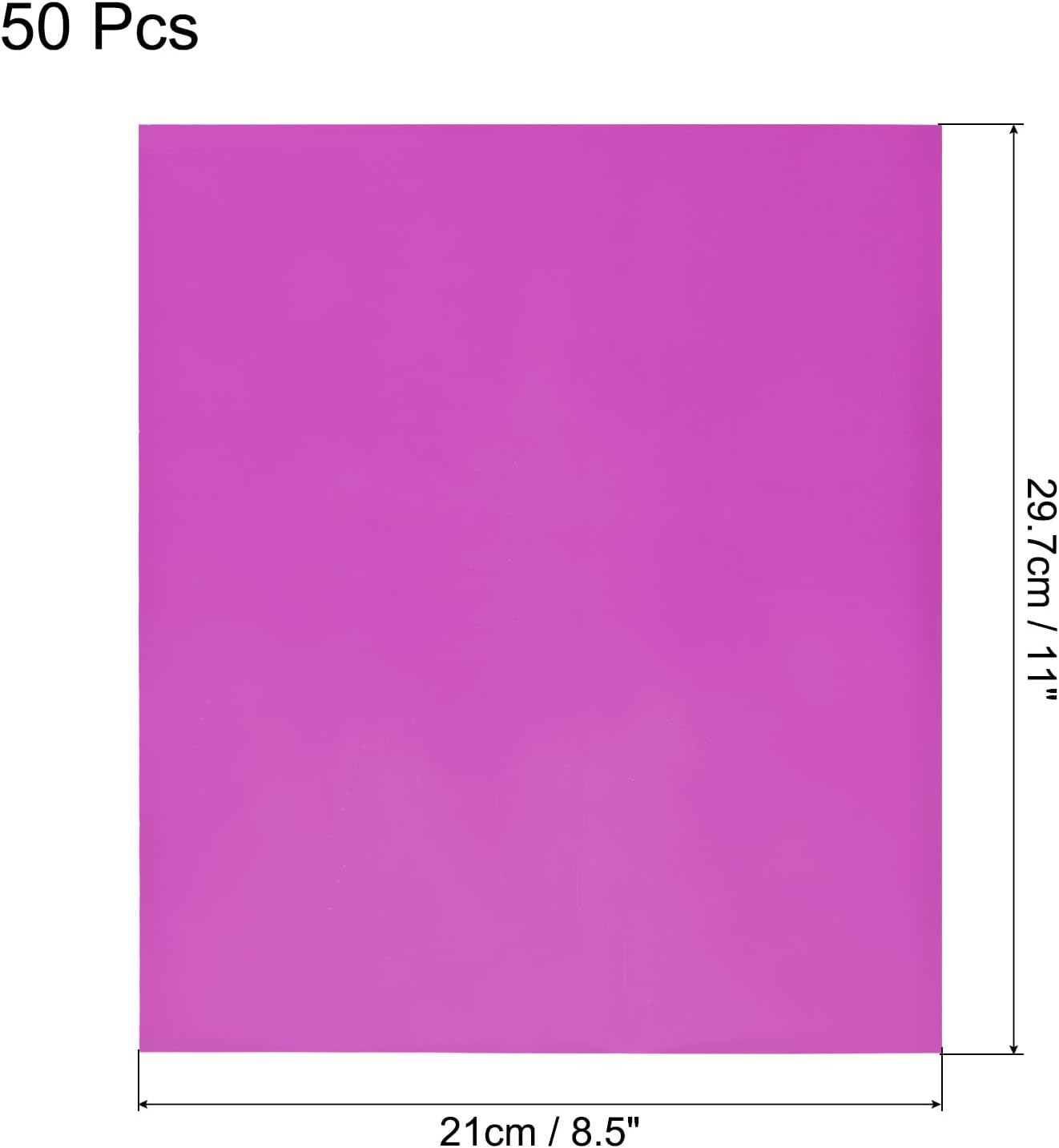 MECCANIXITY 50 Pack Toner Reactive Foil ,Deco Foil Transfer Sheets 8.5"x11" A4 Hot Foil Paper for Laser Printer Scrapbooking Heat Transfer DIY Craft,Rose Red