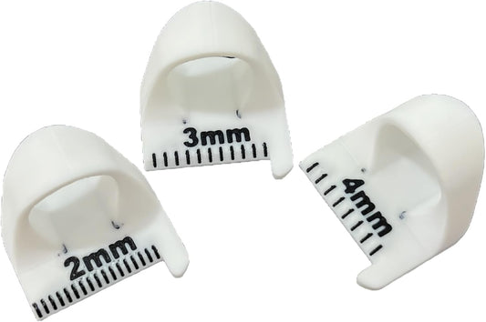 Sewing Finger Ruler for Even Stitches, Magnetic Seam Guide Sewing Kit Supplies Non-Slip Template Mini Measuring Gauge 4mm 3mm 2mm, Quilting Templates Precision Sewing DIY Handmade Sewing Tool (White)