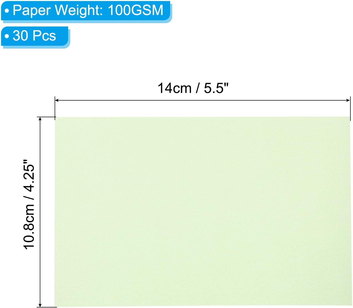 PATIKIL 30 Sheets Vellum Paper 4.25x5.5, Vellum Paper Printable Translucent Paper 100GSM Colored for Invitations Laser Inkjet Printing Card Making Crafting Wedding Tracing, Green