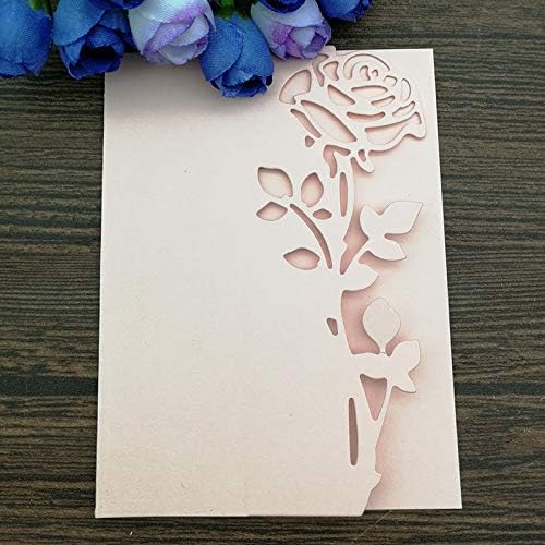 Lapoo Flowers Metal Cutting Die for Scrapbooking - Durable, Cut Stencils for DIY Scrapbook Photo Album Decorative Paper Card, Card Making Supplies, Embossing (Rose Flower 4.6 x 1.9 in)