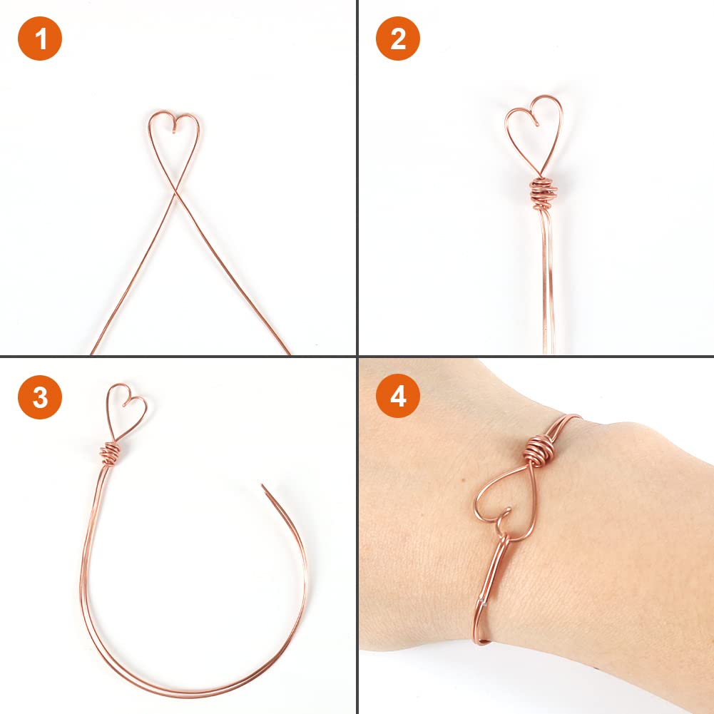 Tenn Well 20 Gauge Jewelry Wire, 328 Feet 0.8mm Bendable Aluminum Craft Wire for Jewelry Making, Beading, Sculpting and Bonsai Training (Copper)