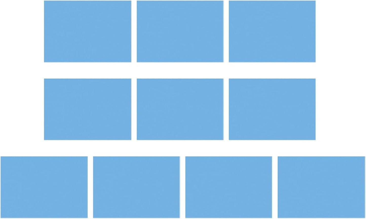 DMiotech 10Pcs Correction Gel Light Filter Overlay Transparent Plastic PVC Sheets Matte Blue for Photo，Film,Video