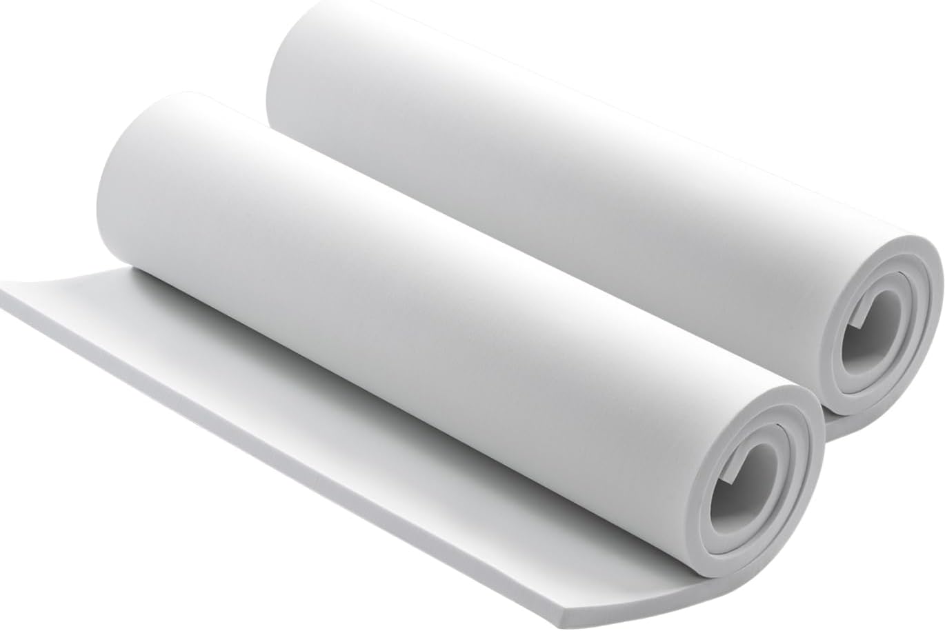 AMZQNART 2Pcs EVA Foam 6mm, Cosplay Foam 16x59 inch White, High Density 90 kg/m³, for Craft Projects Cosplay Costumes, Fake Weapons, Decorations, Christmas, Easter, Thanksgiving, etc.