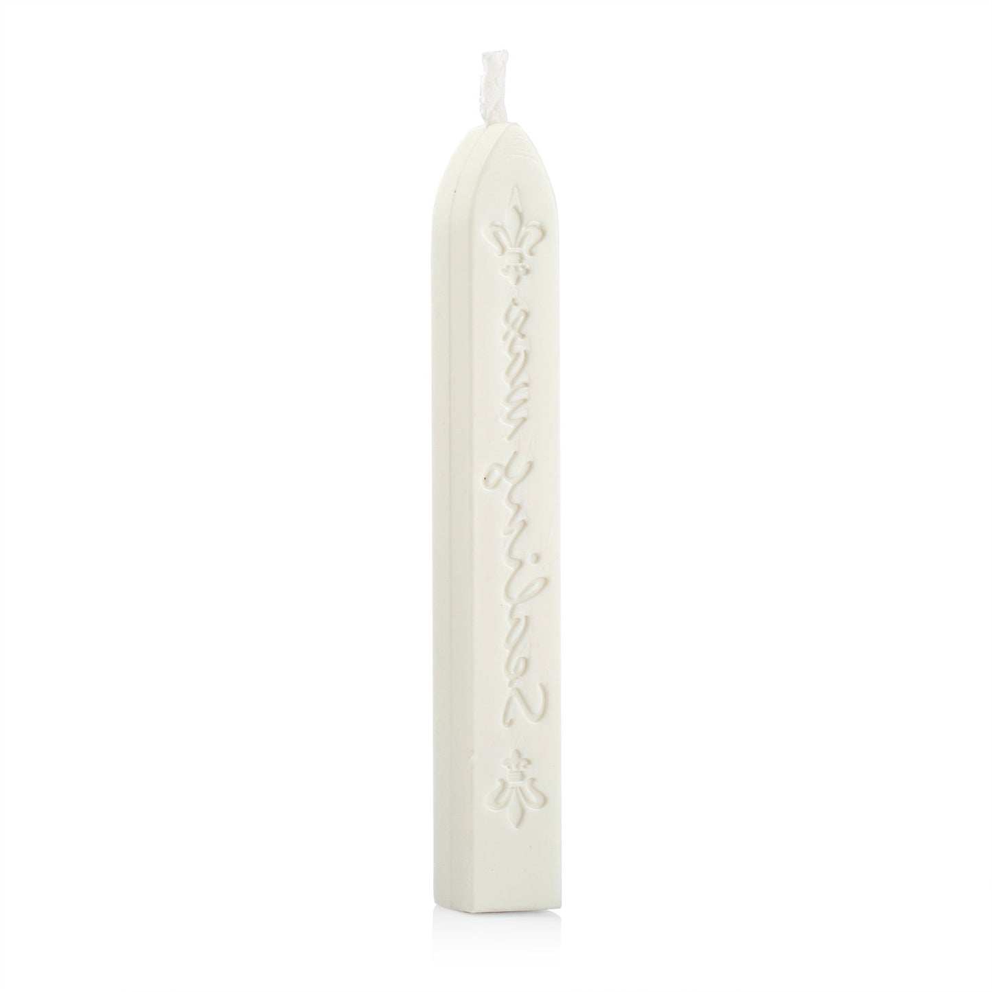 Mceal Sealing Wax Stick with Wick Flower De Luce of France Retro 10 Pieces Pack(Off White)