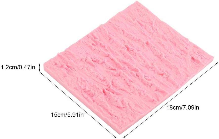 Rectangle Cake Tree Bark Texture Design Silicone Icicle Lace Bread Baking Non Stick Fondant Impression Mat Desserts DIY Baking Tool for Cakes Decorating Wedding Celebrations