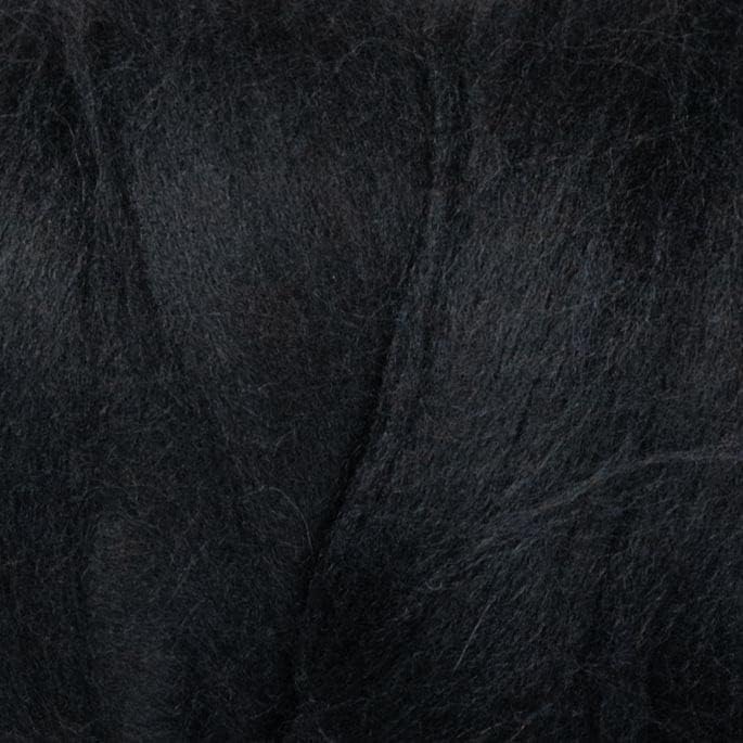 Colored Natural Bulk Wool roving, 8 OZ. Best Wool for Needle Felting, Wet Felting, handcrafts and Spinning Yarn (Total Black)