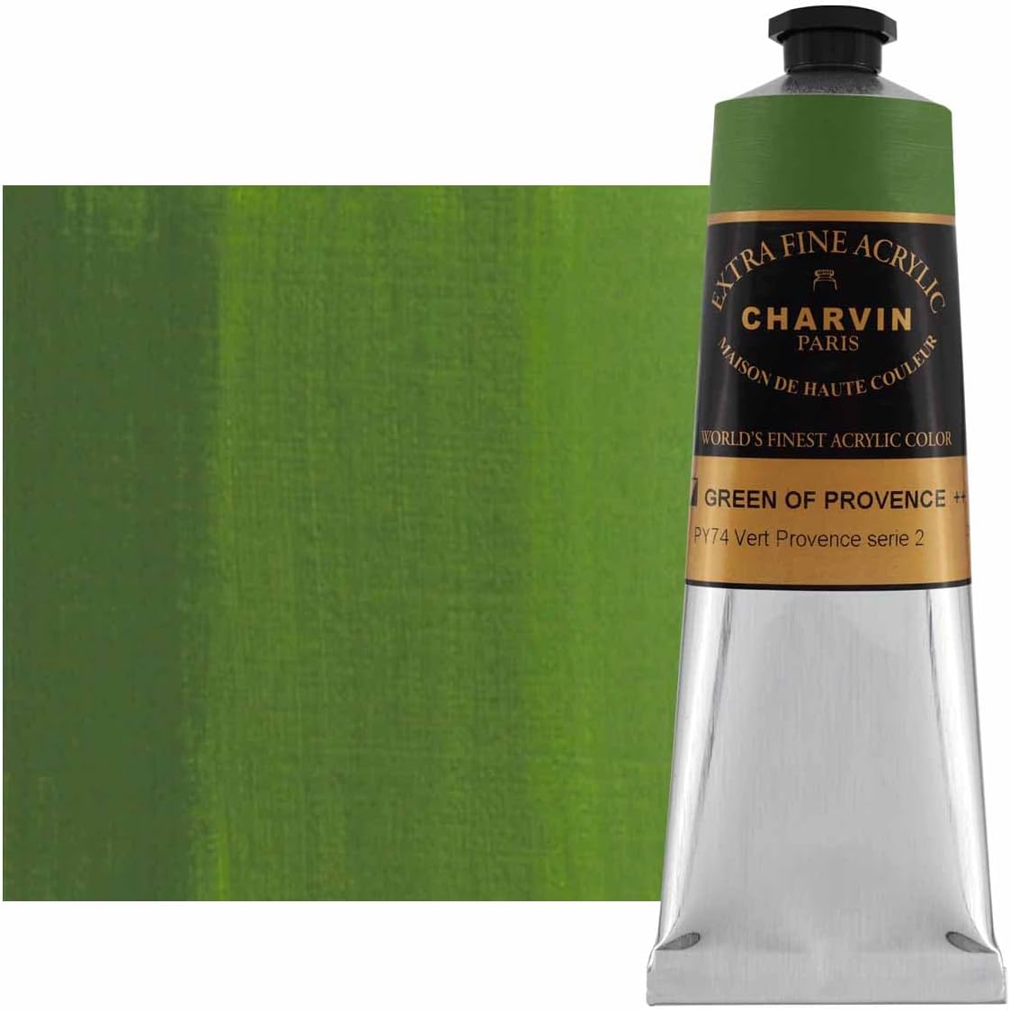Charvin Extra Fine Professional Artist Acrylic Paint Colors, Nature Themed Hues, 150ml Green of Provence