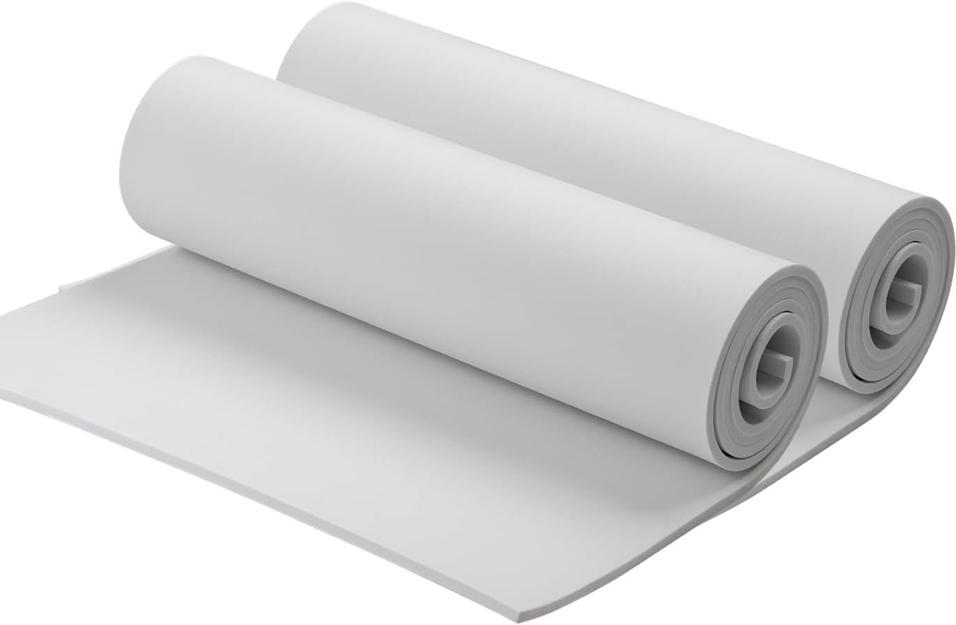 AMZQNART 2Pcs EVA Foam 3mm, Cosplay Foam 16x59 inch White, High Density 90 kg/m³, for Craft Projects Cosplay Costumes, Fake Weapons, Decorations, Christmas, Easter, Thanksgiving, etc.