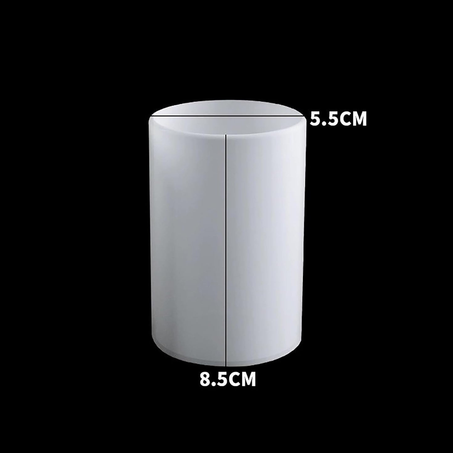 2 Pack Silicone Resin Flower & Candle Mold - Round & 3D Cylinder Molds for Handmade Candles & Soap