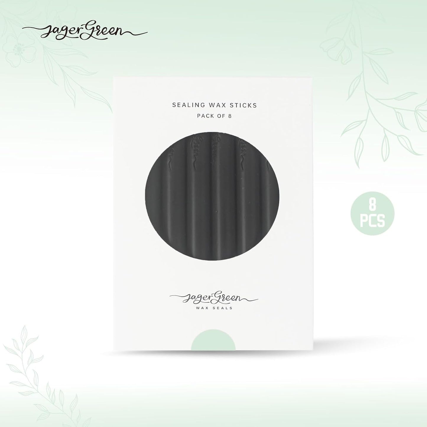 Glue Gun Wax Seal Sticks, 8 Pcs Black Sealing Wax Sticks for Wedding Invitation Envelopes, Antique Stamp Seals, Letter Sealer, Scrapbook Supplies, Christmas Cards, Gifts Wrapping