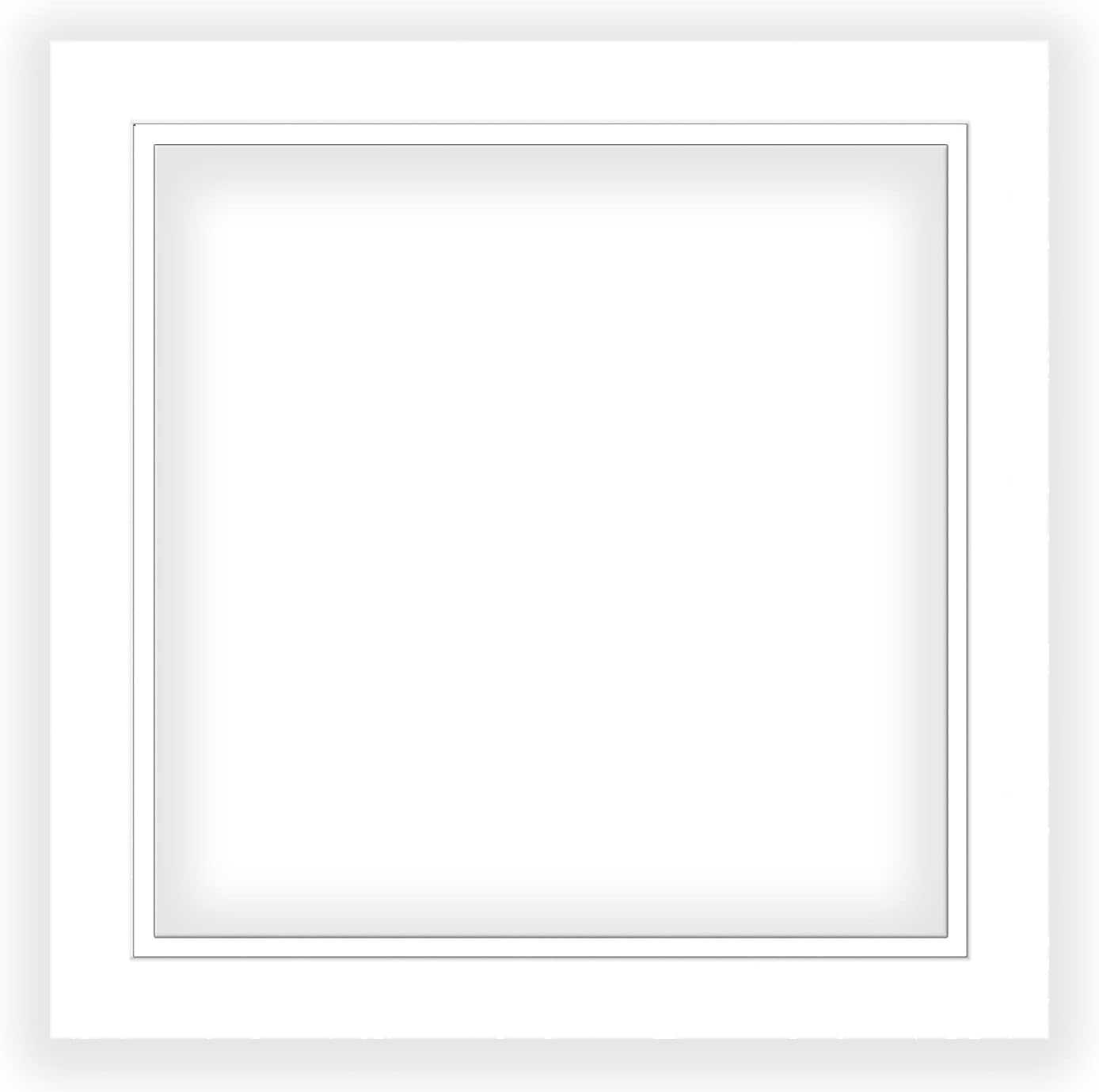 20x20 Mat for 8x8 Photo - Precut White on White Double Mat Picture Matboard for Frames Measuring 20 x 20 Inches - Bevel Cut Matte to Display Art Measuring 8 x 8 Inches - Acid Free ONE MAT