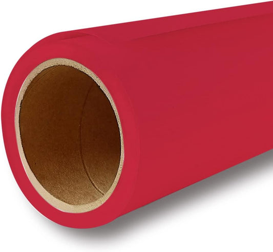 Yizhily Seamless Photogrphy Background Paper, Paper Backdrop Roll for Photoshoot, 53" x16', Scarlet