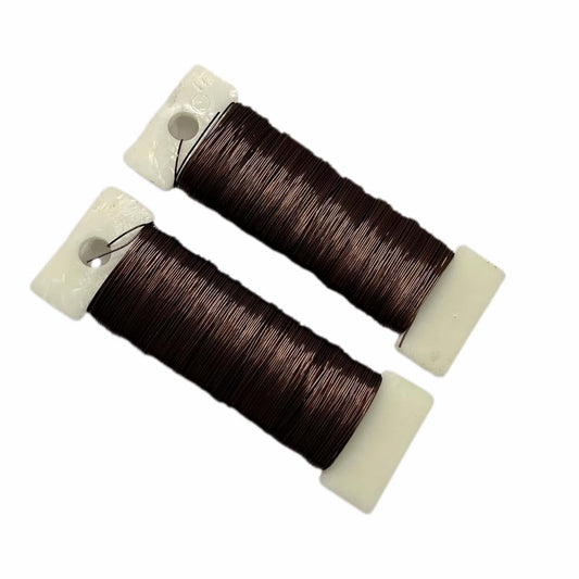 76Yards 22Gauge Coffee Colour Metal Floral Wire Flexible Paddle Florist Garden Wire for Flower Arrangement,Crafts,Christmas Wreaths Tree,Garland.