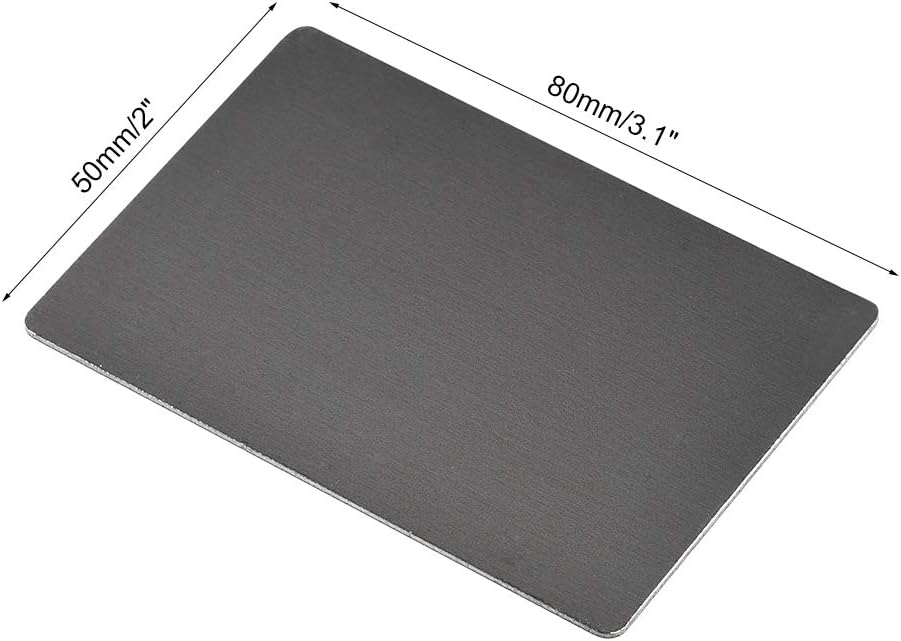 uxcell Blank Metal Card 80x50x1mm Anodized Aluminum Plate for DIY Laser Printing Engraving Black 5 Pcs