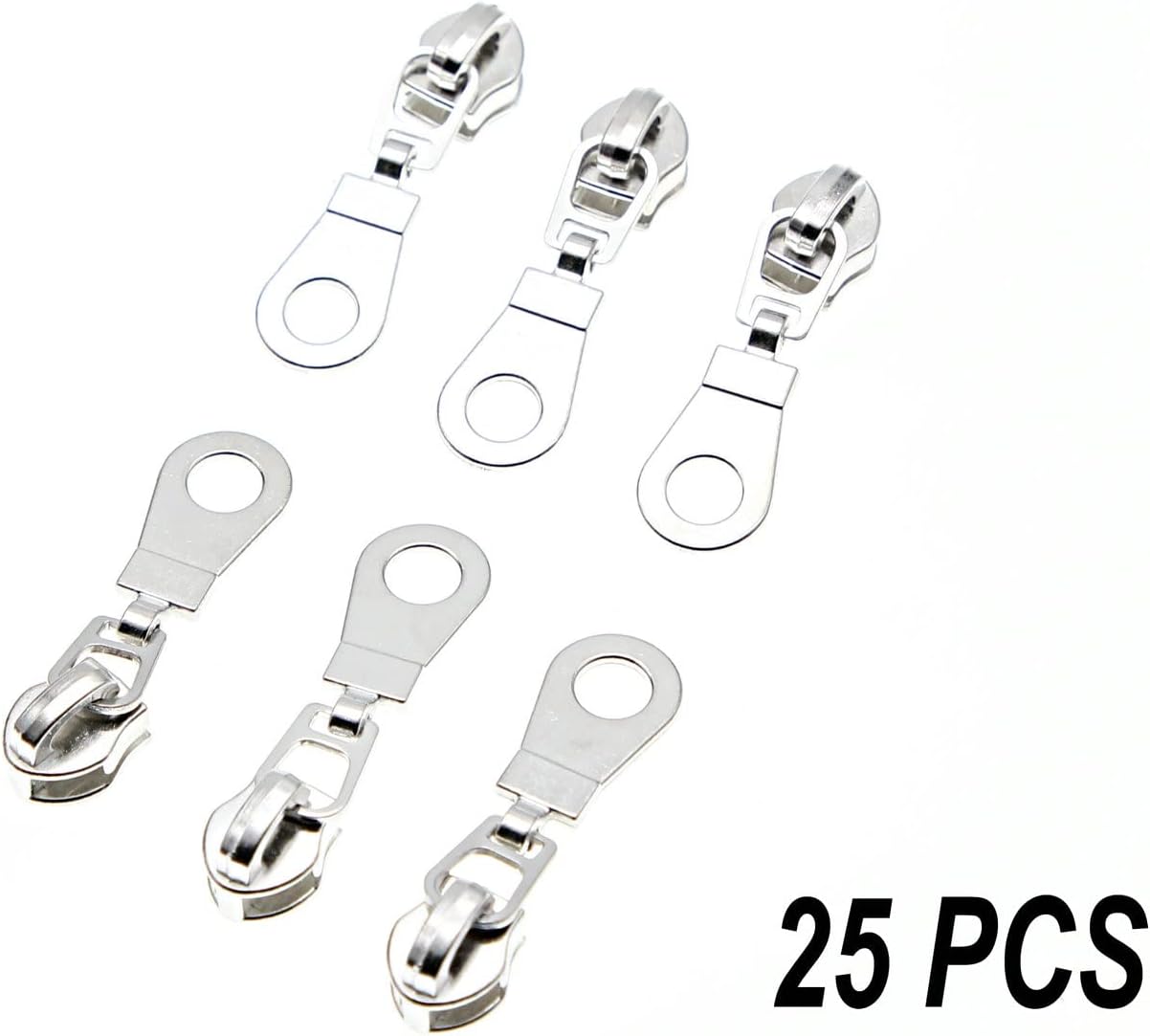 Leekayer #5 Metallic Silver Nylon Coil Zippers by The Yard Bulk 10 Yards Wine Color Zipper Tape with 25pcs Silver Sliders for DIY Sewing Tailor Craft Bag(Wine)