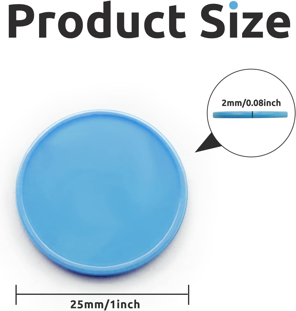 Set of 100 Opaque Plastic Learning Counters Mini Poker Chips Game Tokens with Storage Box (Deepsky Blue, 1 Inch)