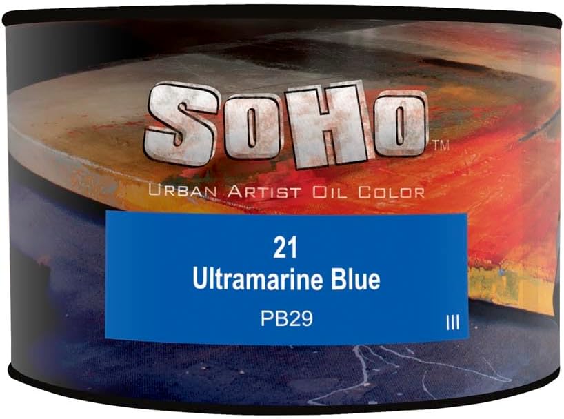 Soho Urban Artist Oil Paint - Ultramarine Blue, 430 ml Can - Best Valued Oil Colors for Painting, Excellent Pigment Load