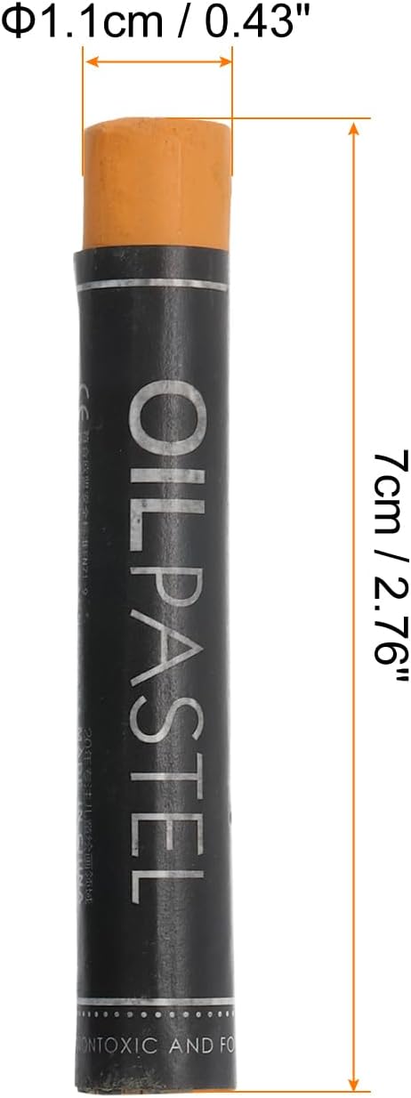 PATIKIL Dark Yellow Oil Pastels, 12Pcs Soft Oil Crayons Creamy Pastels Stick Art Supplies for Art Painting Drawing Blending Graffiti for Artists Beginners