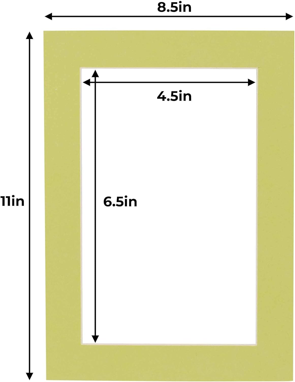 5x7 Mat for 8.5x11 Frame - Precut Mat Board Acid-Free Show Kit with Backing Board, and Clear Bags Pistachio Green 5x7 Photo Matte For a 8.5x11 Picture Frame Matboard for Framing, Pack of 10 Mats