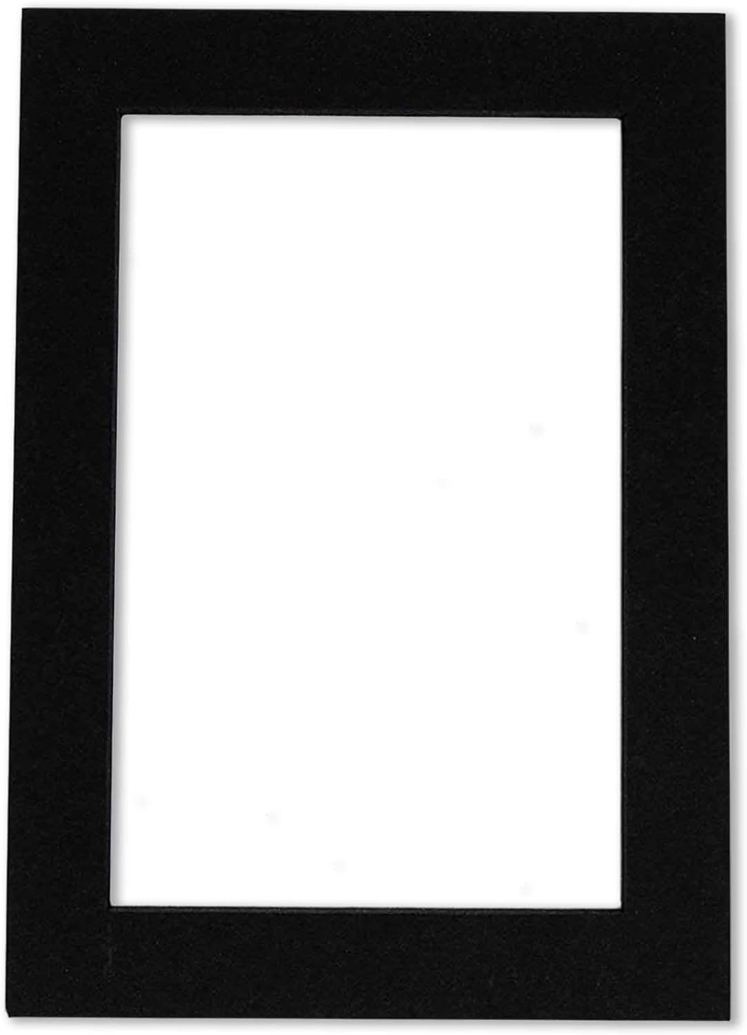 Pack of Ten Acid Free 8x10 Mats Bevel Cut for 5x8 Photos - Black with Black Core Precut Matboards with Backing Boards and Self Seal Photo Mat Bags for Pictures, Photos, Framing - 4-ply Thickness