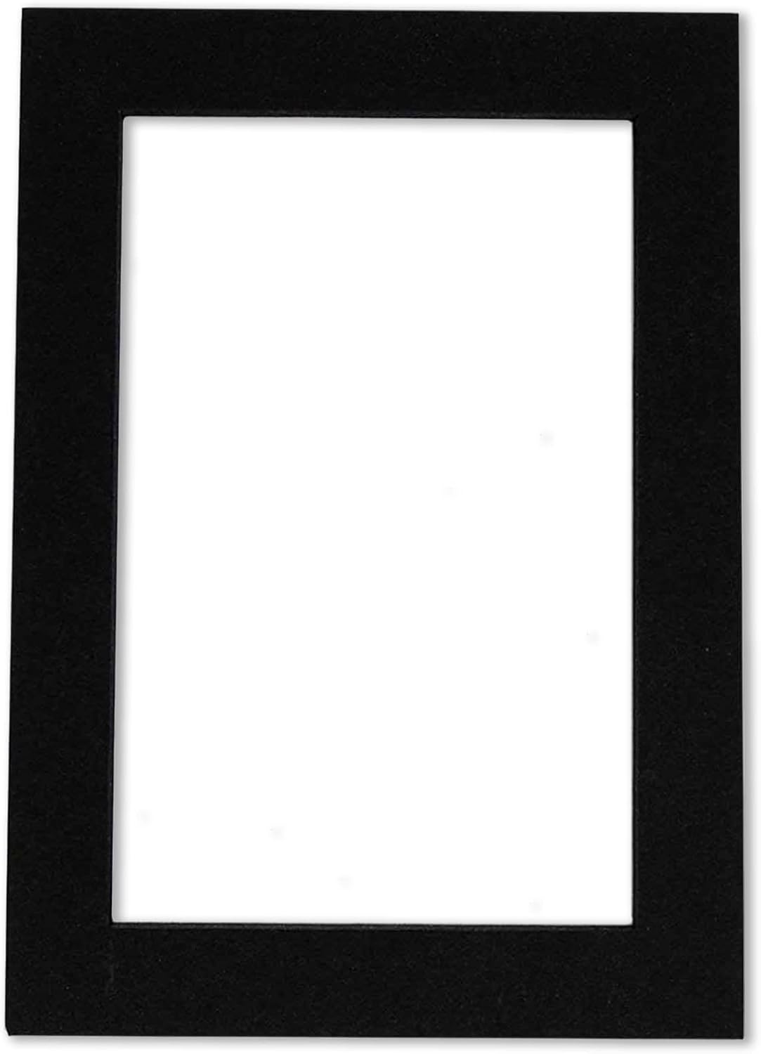 8.5x11 Mat Bevel Cut for 7x9 Photos - Acid Free Black with Black Core Precut Matboard With Backing Board and Crystal Clear, Self Seal Photo Mat Bag - For Pictures, Photos, Framing - 4-ply Thickness