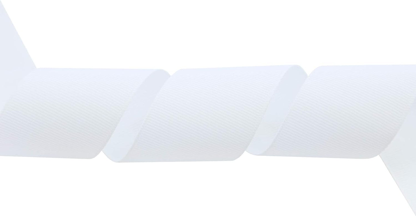 ITIsparkle 11/2" Inch Grosgrain Ribbon 25 Yards-Roll Set for Gift Wrapping Cake Decoration Party Favor Hair Braids Hair Bow Baby Shower Decoration Floral Arrangement Craft Supplies, White Ribbon