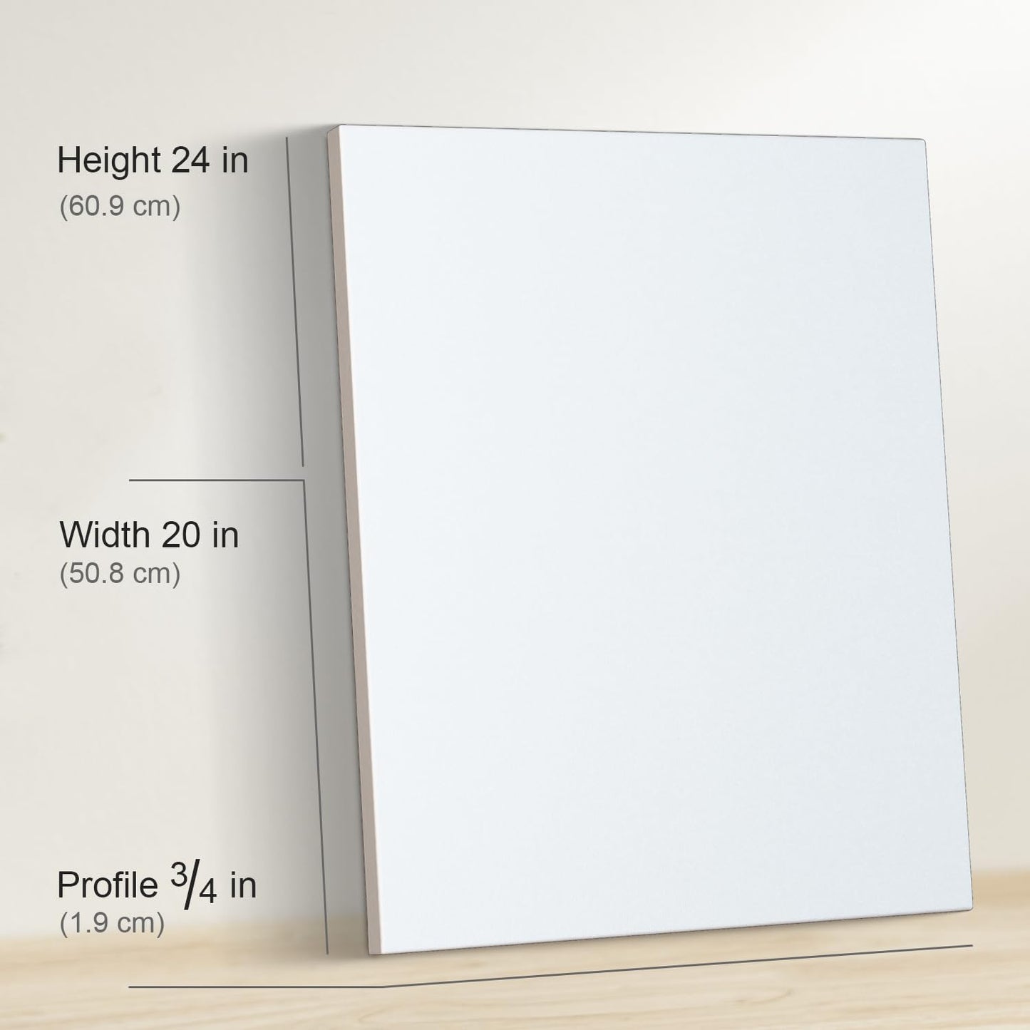 PHOENIX 20x24 Inch 2 Pack Artist Canvas - Large Stretched Canvases for Painting - 3/4 Inch Profile, 100% Cotton 11 Oz. Gesso Primed White Blank Professional Canvas Oil & Acrylic Paints