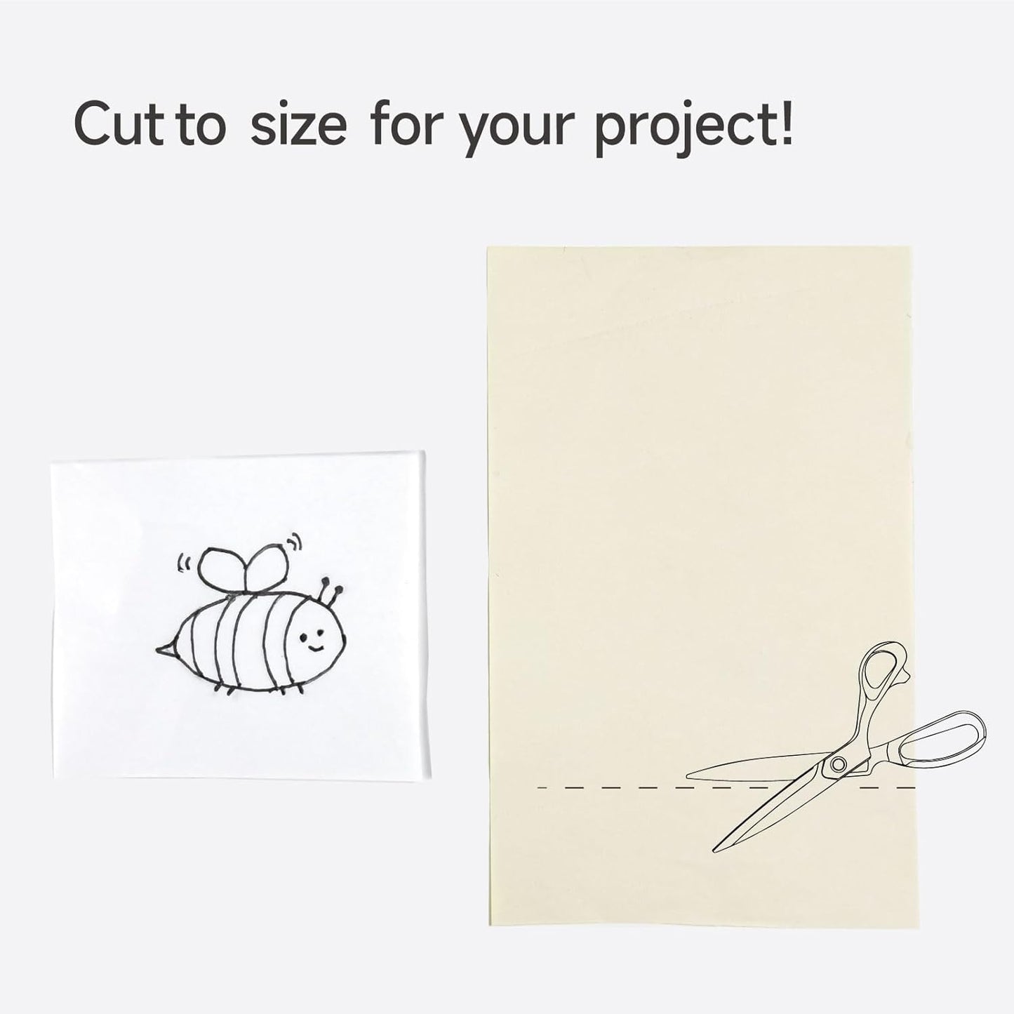 Kearing Dressmakers Tracing Paper Yellow/White Large Sized 82x57cm(32" x 22") Tracing Paper for Sewing, Fashion Design, Embroidery Tracing