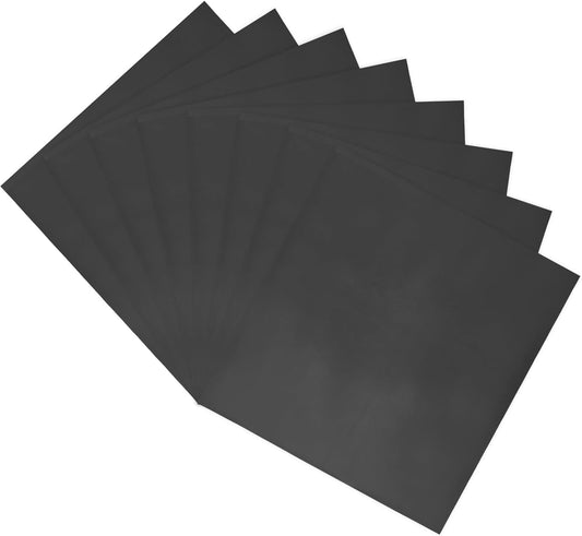 MECCANIXITY 50 Pack Toner Reactive Foil ,Deco Foil Transfer Sheets 8.5"x11" A4 Hot Foil Paper for Laser Printer Scrapbooking Heat Transfer DIY Craft,Black