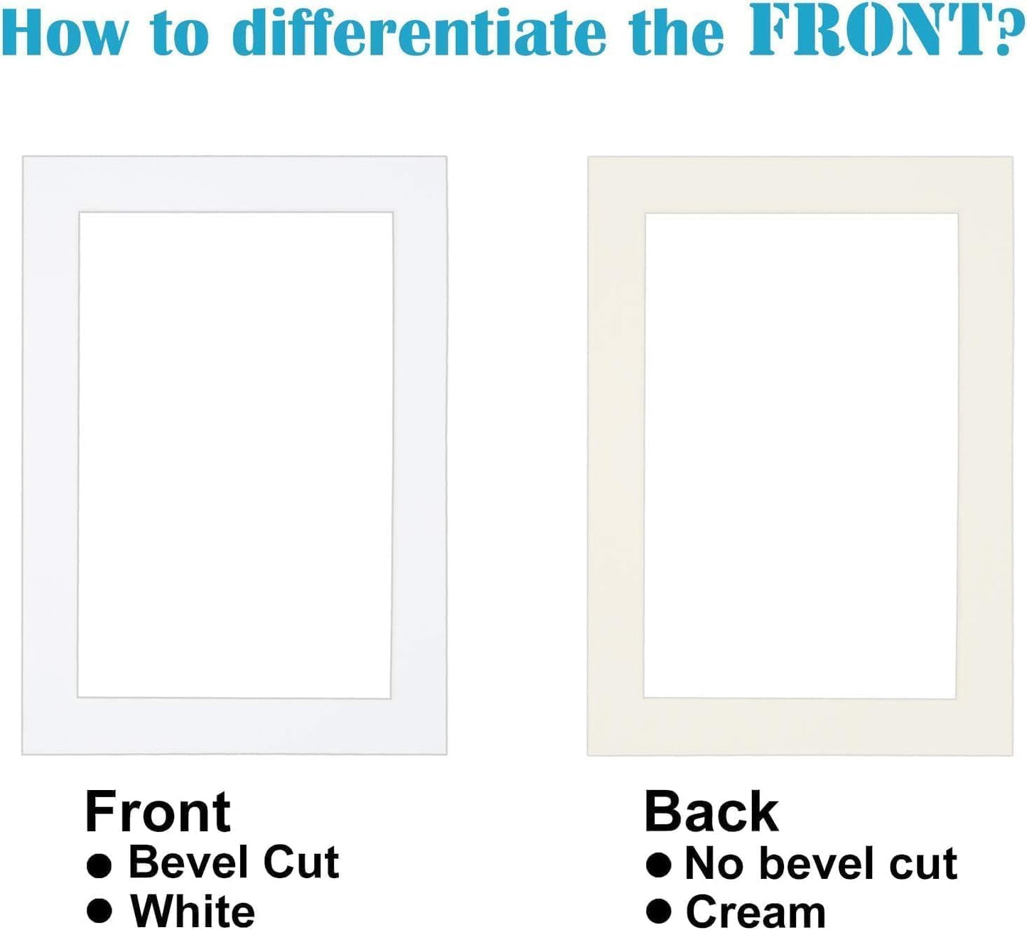Egofine 11x14 White Picture Mats Pack of 11, Frame Mattes for 8x10 Pictures, Acid Free, 1.2mm Thickness, with Core Bevel Cut