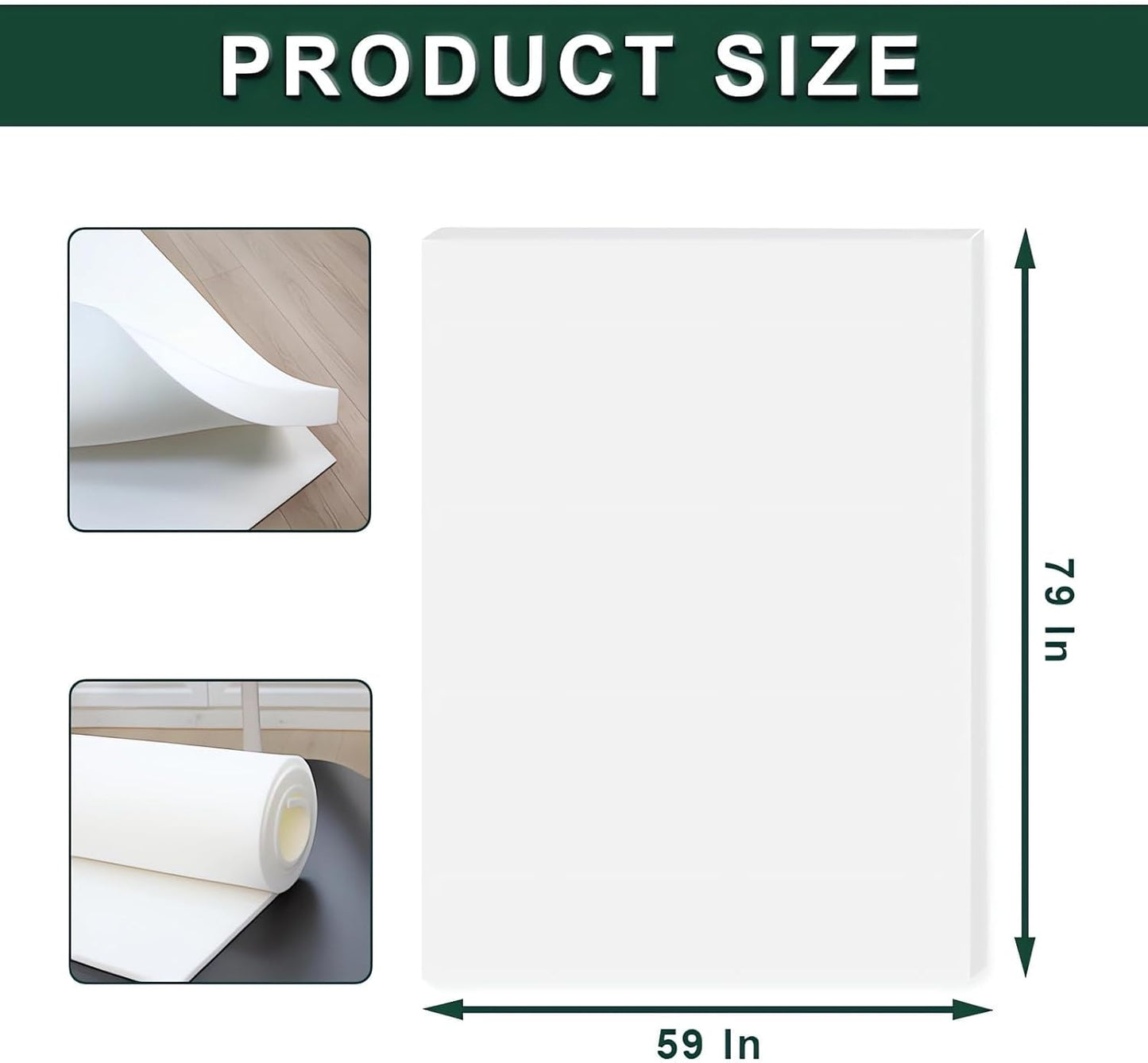2PCS 59x79x0.2 Inches High Density Craft Foam Sheets, Suitable for Shipping, Packing, Mailing, DIY, Cosplay, Cushion Foam, 35D High Density Foam Sheets