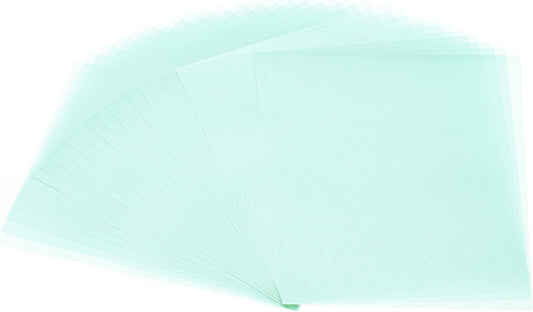 PATIKIL 30 Sheets Vellum Paper 4.25x5.5, Vellum Paper Printable Translucent Paper 100GSM Colored for Invitations Laser Inkjet Printing Card Making Crafting Wedding Tracing, Blue