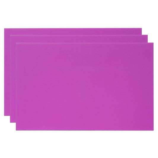 PATIKIL 8x12 Inch Anodized Aluminum Sheet Metal, 3Pcs Laser Plates Engraving Blanks 0.5MM Thin Rectangle for Crafting DIY House Laser Engraving, Purple